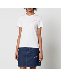 Maison Kitsuné - Handwriting Logo Cotton-Jersey T-Shirt - Lyst
