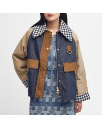 Barbour - The Edit Chambray And Gabardine Jacket - Lyst