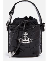 Vivienne Westwood - Mini Daisy Croc-effect Leather Bucket Bag - Lyst