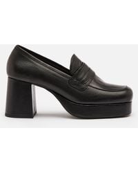 Simon Miller Hustler Leather Platform Loafers - Black