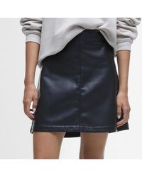 Barbour - Peyton Faux Leather Mini Skirt - Lyst