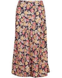 Barbour - Coraline Floral-print Lyocell-satin Skirt - Lyst