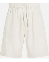 Calvin Klein - Linen-Blend Sleep Shorts - Lyst