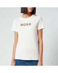 BOSS by HUGO BOSS C_elogo Gold T-shirt - White