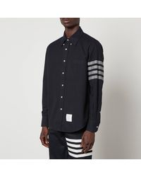 Thom Browne - 4-Bar Cotton-Flannel Shirt - Lyst