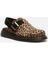 Dr. Martens - Jorge Ii Leopard Leather Mules - Lyst