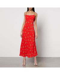 Kitri - Velma Floral-Print Lenzing Ecovero Viscose-Blend Midi Dress - Lyst