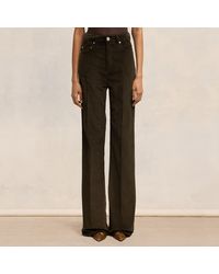Ami Paris - Flare Fit Cotton Corduroy Trousers - Lyst