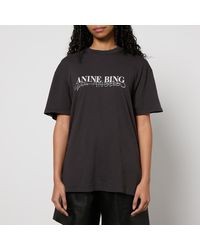 Anine Bing - Walker Doodle Cotton-Jersey T-Shirt - Lyst
