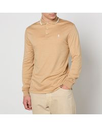 Polo Ralph Lauren - Long Sleeved Cotton-Poplin Polo Shirt - Lyst