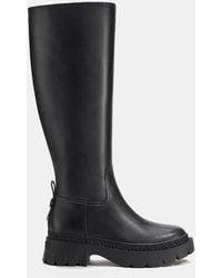 COACH - Julietta Knee High Leather Boots - Lyst