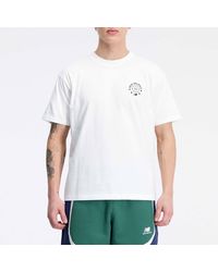 New Balance - Hoops Graphic Cotton-Jersey T-Shirt - Lyst