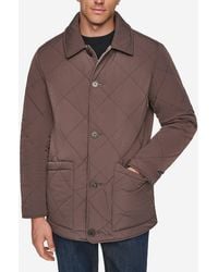Cole Haan - Reversible Plaid Quilted Barn Jacket - Lyst