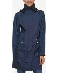 Cole Haan - Back Bow Packable Hooded Raincoat - Lyst