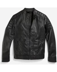 Cole Haan - Men's Leather Racer Jacket - Lyst