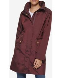 Cole Haan - Signature Packable Hooded Rain Jacket - Lyst