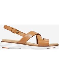 cole haan leather flat sandals