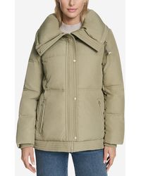 Cole Haan - Twill Nylon Down Jacket With Trapunto Stitch Details - Lyst