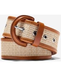 Cole Haan - 45Mm Raffia Textured Belt - Lyst