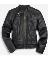 Cole Haan - Women's Lambskin Leather Jacket - Lyst