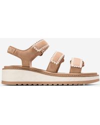 Cole Haan - Women's Grandprø Daylin Wedge Triple Strap Sandals - Lyst