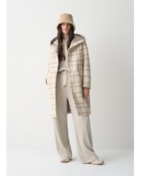 Colmar - Manteau Long À Carreaux Avec Capuche, Couleur Chanvre, Taille - Lyst