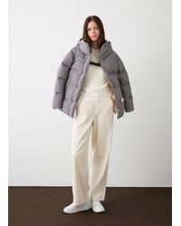 Colmar - Doudoune Pied-De-Poule Avec Maxi Capuche, Couleur Pied De Poule, Taille - Lyst