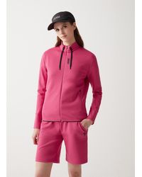 Colmar - Felpa Stretch Full Zip Con Coulisse Al Collo, Colore Framboise, Taglia - Lyst