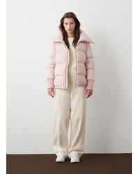 Colmar - Doudoune Pied-De-Poule Avec Poignets En Maille, Couleur Milkshake Pied De Poule, Taille - Lyst