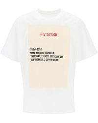 MM6 by Maison Martin Margiela - Invitation Print T-Shirt With - Lyst