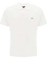 A.P.C. - Austin Polo Shirt With Logo Embroidery - Lyst