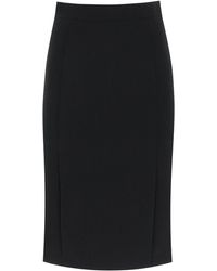 Moschino Crepe Pencil Skirt - Black