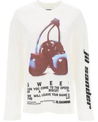 Jil Sander - Long-Sleebed T-Shirt With Print - Lyst