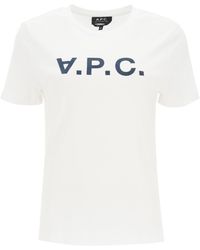 A.P.C. - Vpc Logo Flock T-Shirt - Lyst