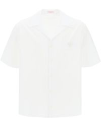 Valentino Garavani - "v Detail Bowling Shirt With V - Lyst