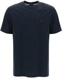 BOSS - Regular Fit T-Shirt With Patch Design - Lyst