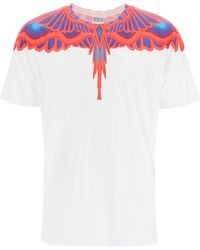Marcelo Burlon Curved Wings Print T-shirt - White