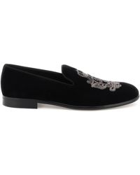 Dolce & Gabbana - Velvet Loafers - Lyst