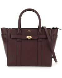 Mulberry - Grained Leather Small Zipped Bayswater Bag - Lyst