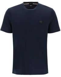 BOSS - T-Shirt Tiburt Con Patch Logo - Lyst