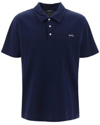 A.P.C. - Carter Polo Shirt With Logo Embroidery - Lyst
