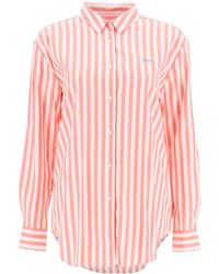 Maison Labiche Saint-ger Shirt With Freedom Embroidery - Pink