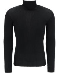 Mens Clothing Sweaters and knitwear Turtlenecks Off-White c/o Virgil Abloh Synthetic Helvet Black Roll-neck Fine-knit Jumper for Men 