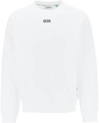 Gcds - Crew Neck Sweatshirt With Logo Print - Lyst
