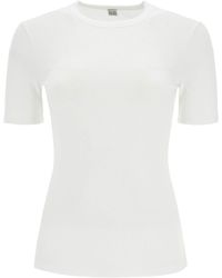 Totême - Classic Ribbed T-Shirt For - Lyst