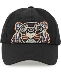 KENZO Tiger Embroidery Baseball Cap - Black