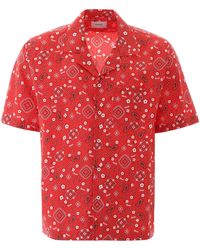 Sweatwater Men Slim Fit Color Block Lapel Button Up Short Sleeve Pleated Shirts