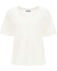 Ganni Software t-shirt stampa logo - Bianco