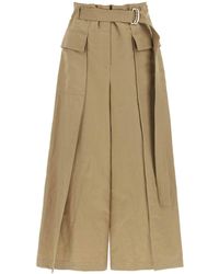 Weekend by Maxmara - Flared Linen And Cotton Trousers - Lyst
