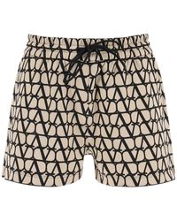 Valentino Garavani - Toile Iconographe Jersey Shorts - Lyst